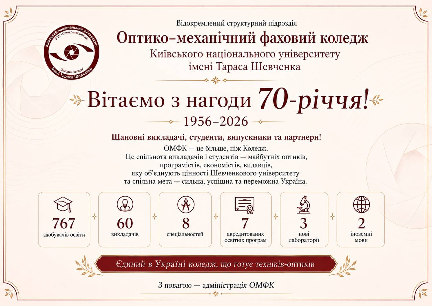 70 років ОМФК